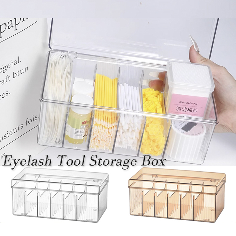 Beauty Makeup Box - Organizador de belleza de pestañas transparente,