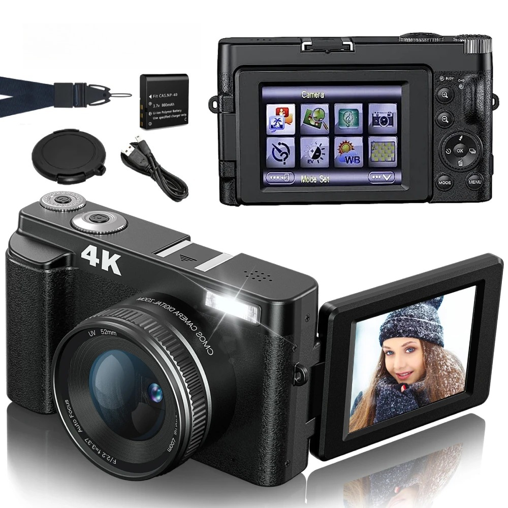 Beauty Makeup Video - Cámara Compacta para Vlogging 4K 48MP,