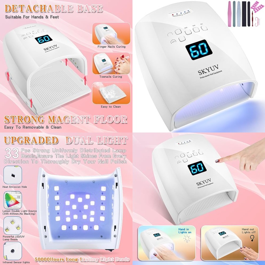 Gel Nail Polish - Lámpara UV LED Recargable de Secado