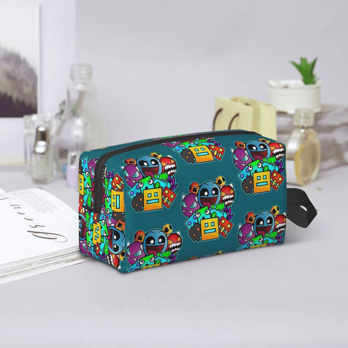 Beauty Makeup Video - Bolsa de maquillaje Geometry Dash para