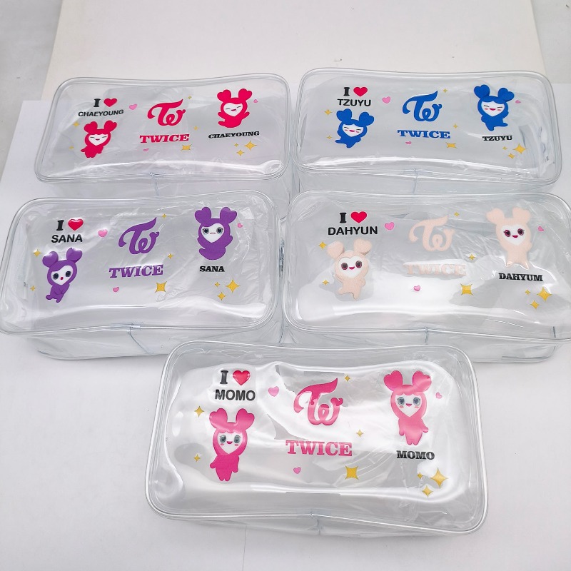Makeup Organizer - Bolsa Transparente con Cierre TWICE, Bolsa