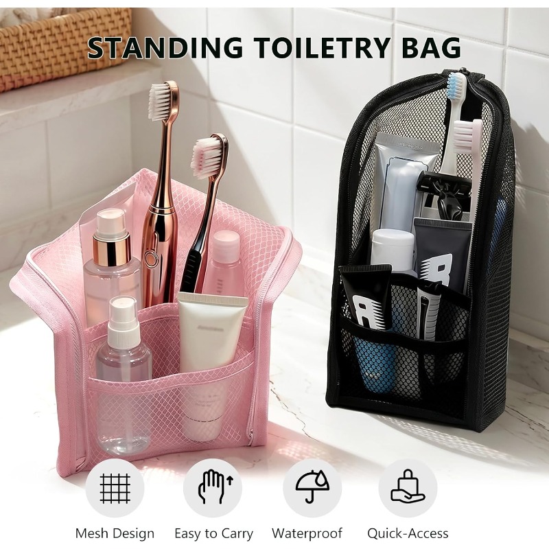 Bolsa de aseo de malla transpi - Beauty Makeup Vanity reseña y precio