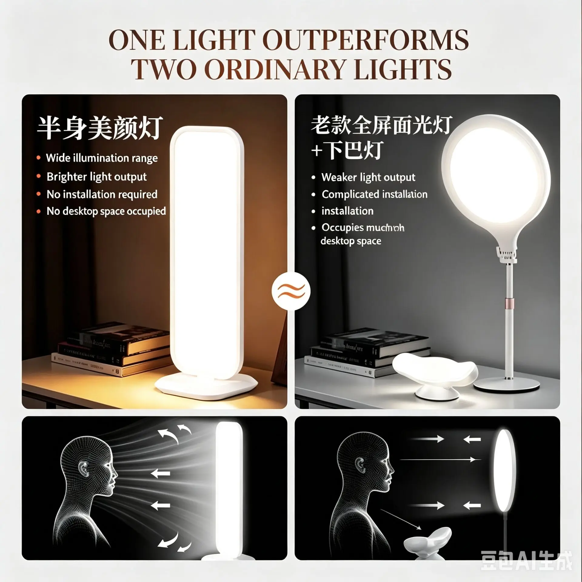 Lámpara LED de Escritorio para - Beauty Makeup Video reseña y precio