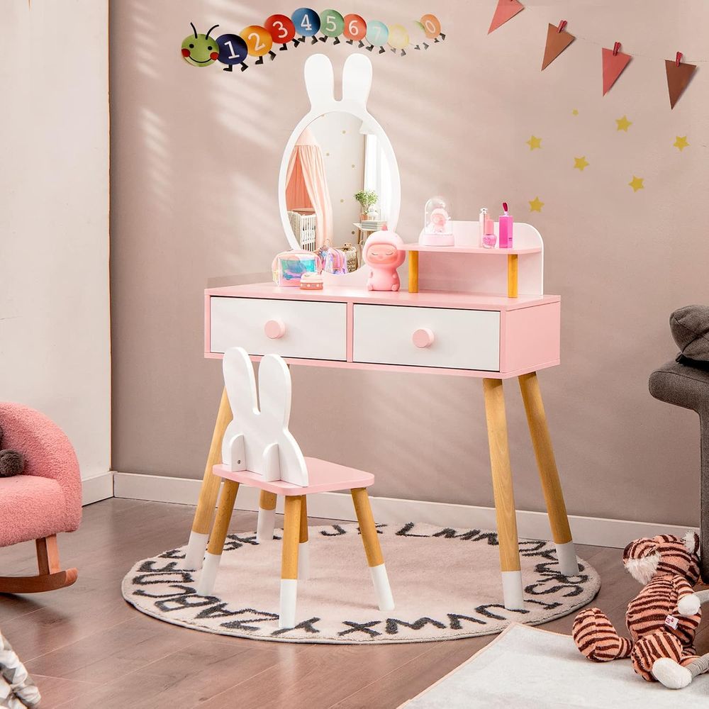 EY Kids Vanity, Juego de Mesa  - Beauty Makeup Set For Kids reseña y precio