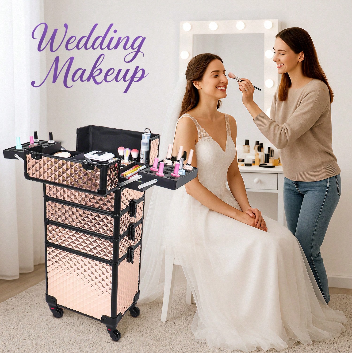 Maleta de Maquillaje con Rueda - Makeup Organizer reseña y precio