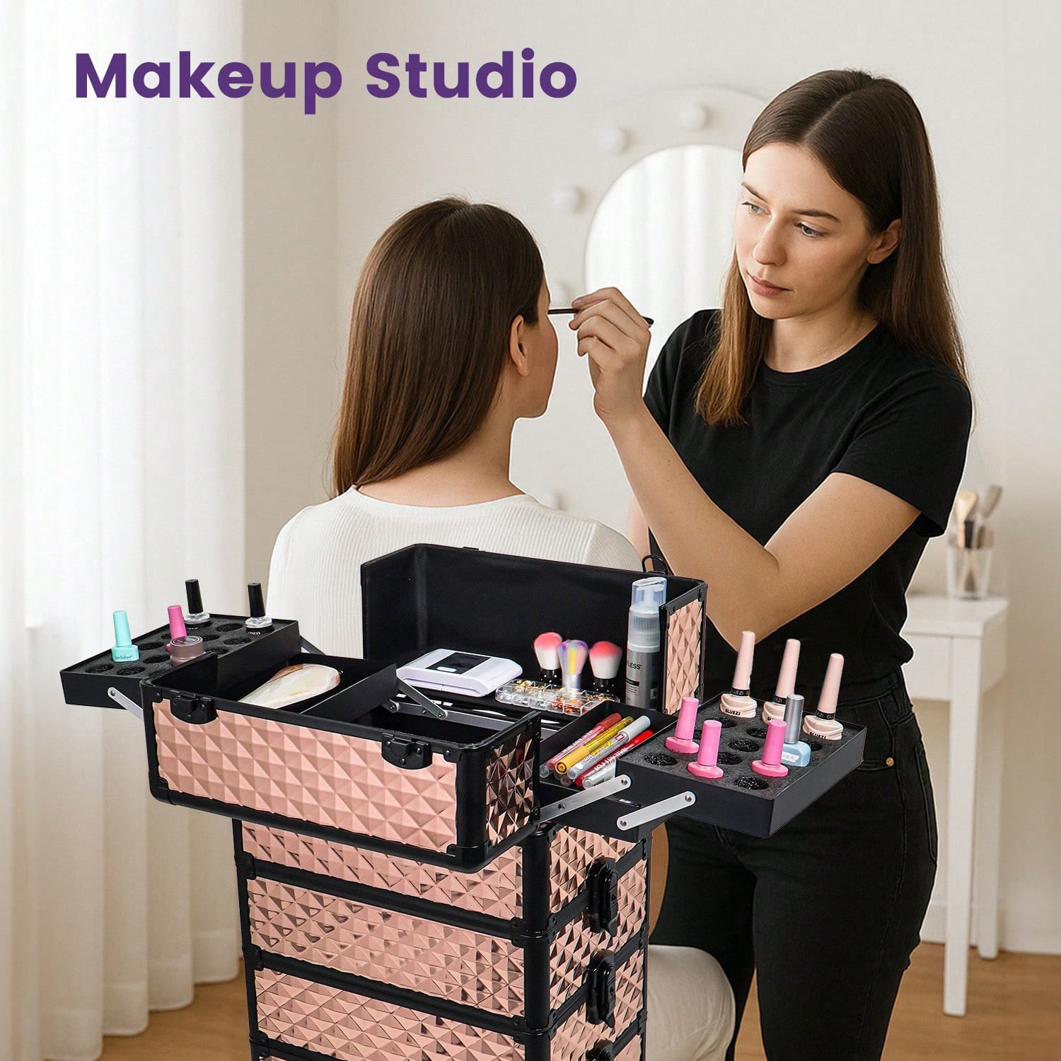 Maleta de Maquillaje con Rueda - Makeup Organizer reseña y precio