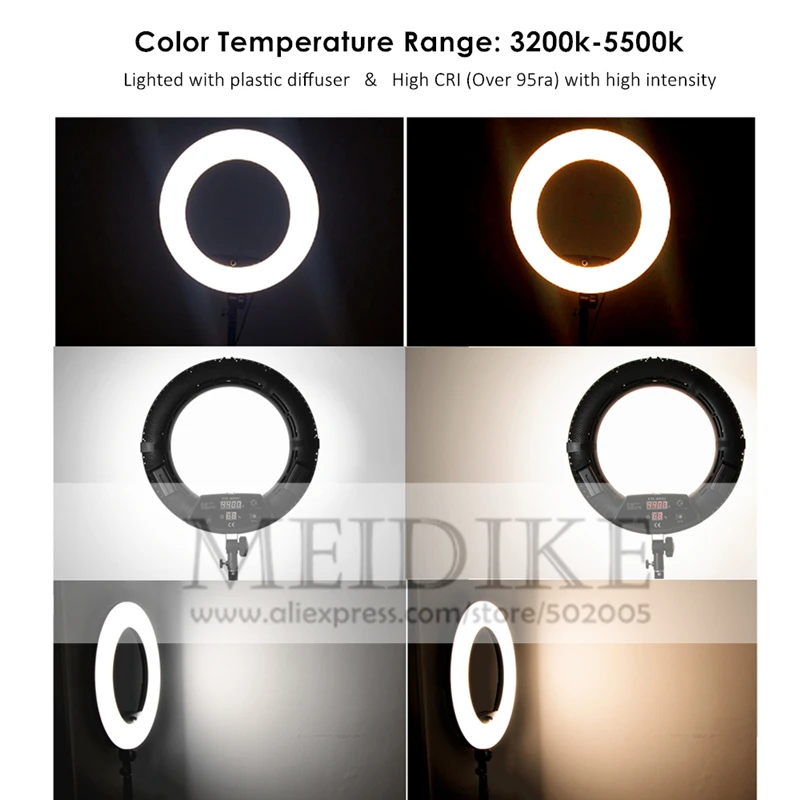 Lámpara de Anillo LED FD-480II - Beauty Makeup Video reseña y precio